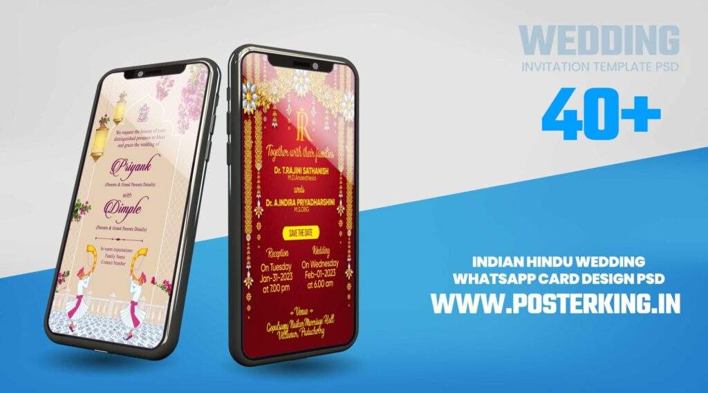 Hindu Wedding Invitation Card Design PSD Bundle ! Download – Poster king