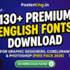 130+ Premium English Fonts Download for Graphic Designers