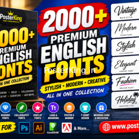 2000+ Premium English Fonts Collection Download