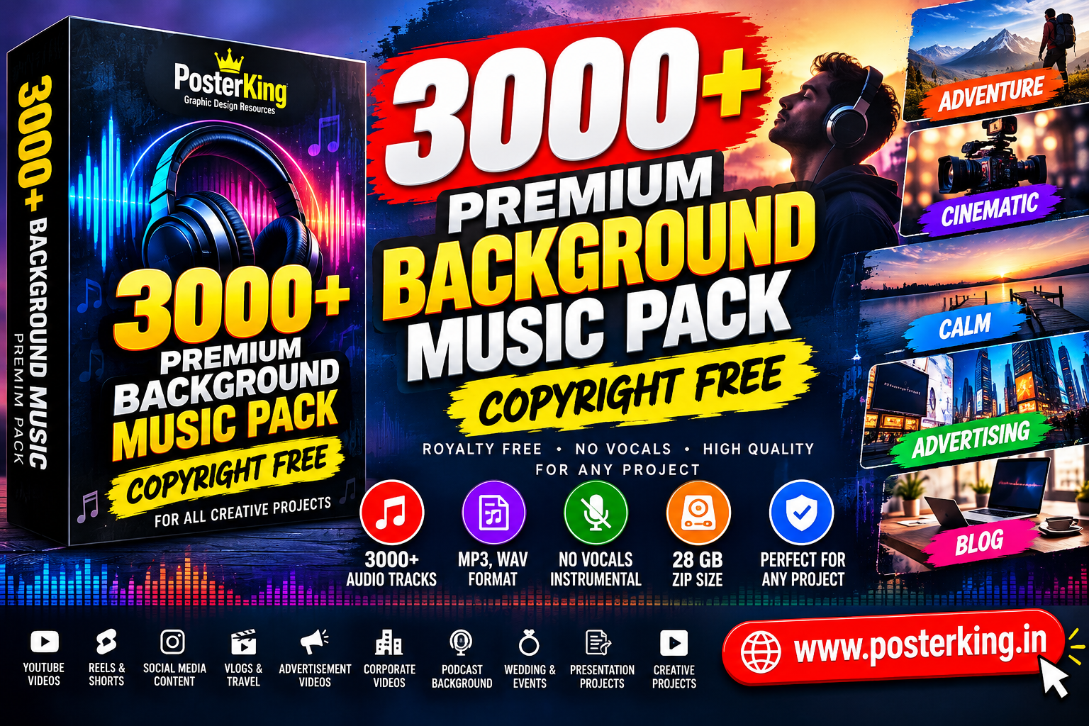 3000+ Premium Background Music Pack