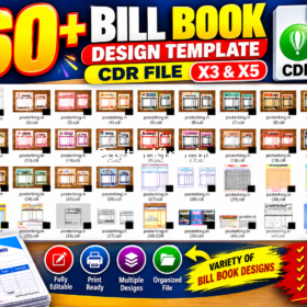 160+ Bill Book Design CDR File X3 & X5 Editable Download